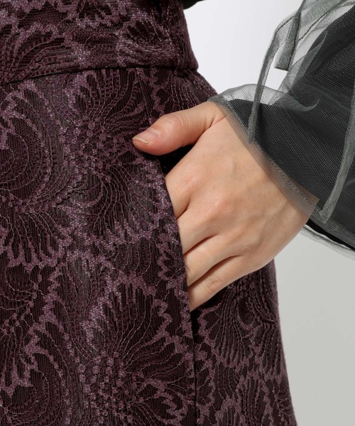 HARE（ハレ）の「レースレイヤードフレアパンツ(HARE)（その他パンツ・レディース・ブラック/ワインレッド・FREE）」の16枚目の写真