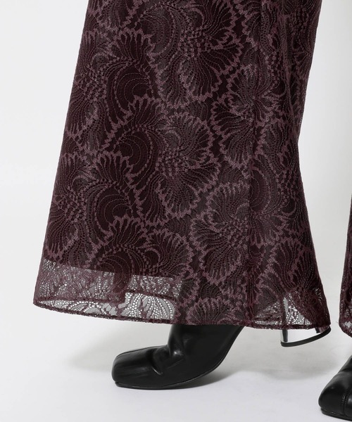 HARE（ハレ）の「レースレイヤードフレアパンツ(HARE)（その他パンツ・レディース・ブラック/ワインレッド・FREE）」の17枚目の写真