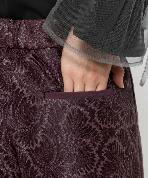 HARE（ハレ）の「レースレイヤードフレアパンツ(HARE)（その他パンツ・レディース・ブラック/ワインレッド・FREE）」の20枚目の写真