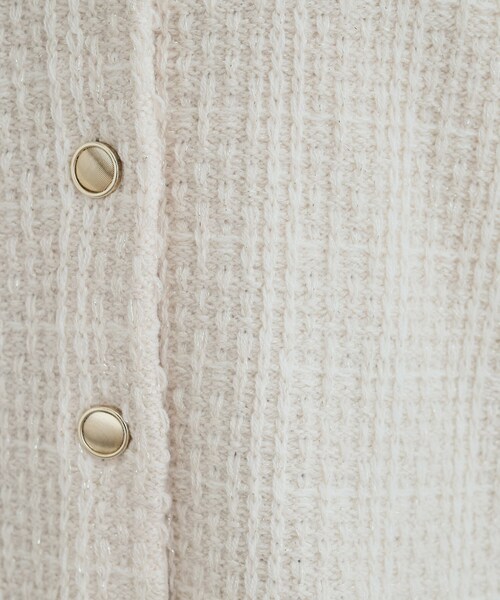 DRESKIP(ドレスキップ)の「◆上品で華やかに ラメツイード調 ニットカーディガン(カーディガン/ボレロ・レディース・ベージュ系その他3/ブラック/ブラック系・03/04/02)」の11枚目の写真