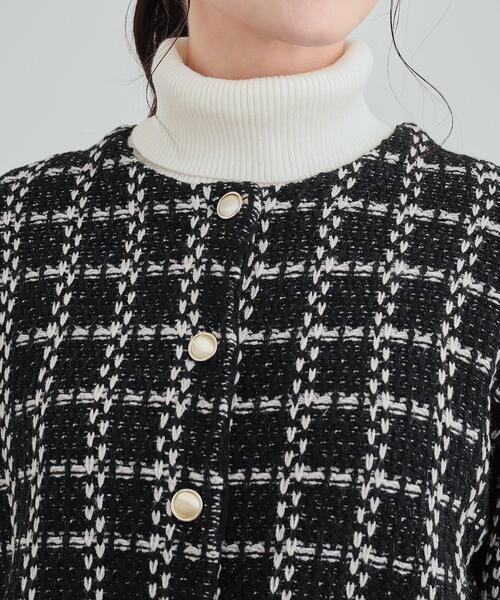 DRESKIP(ドレスキップ)の「◆上品で華やかに ラメツイード調 ニットカーディガン(カーディガン/ボレロ・レディース・ベージュ系その他3/ブラック/ブラック系・03/04/02)」の15枚目の写真