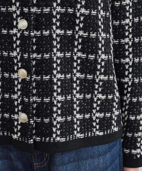 DRESKIP(ドレスキップ)の「◆上品で華やかに ラメツイード調 ニットカーディガン(カーディガン/ボレロ・レディース・ベージュ系その他3/ブラック/ブラック系・03/04/02)」の17枚目の写真