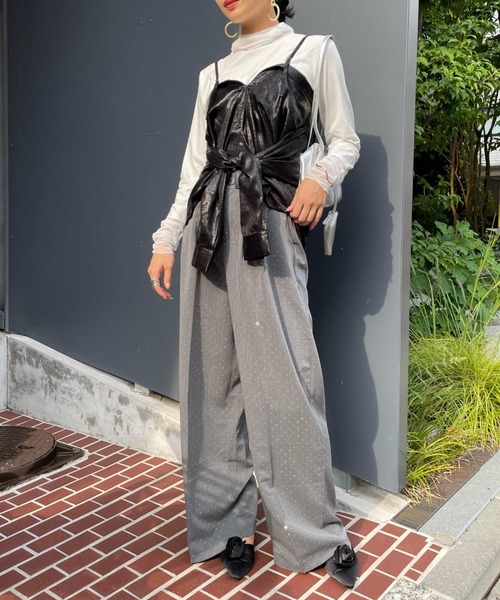 ketty cherie(ケティシェリー)の「シアー切り替えハイネックインナー≪手洗い可能≫(Tシャツ/カットソー・レディース・ブラック/ホワイト・M)」の15枚目の写真