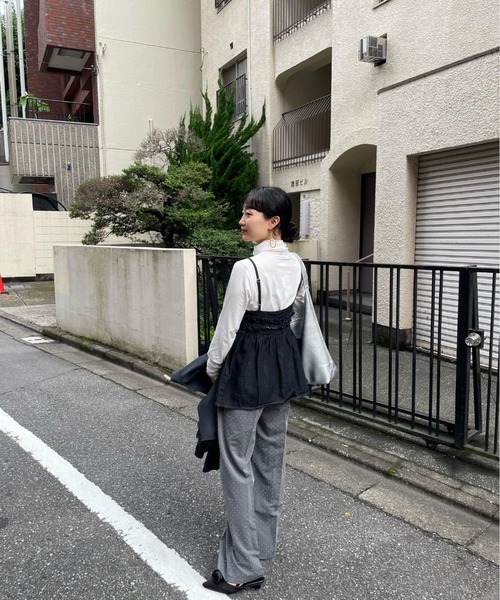 ketty cherie(ケティシェリー)の「シアー切り替えハイネックインナー≪手洗い可能≫(Tシャツ/カットソー・レディース・ブラック/ホワイト・M)」の16枚目の写真