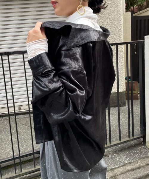 ketty cherie(ケティシェリー)の「シアー切り替えハイネックインナー≪手洗い可能≫(Tシャツ/カットソー・レディース・ブラック/ホワイト・M)」の20枚目の写真