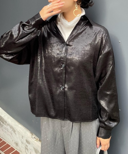 ketty cherie(ケティシェリー)の「シアー切り替えハイネックインナー≪手洗い可能≫(Tシャツ/カットソー・レディース・ブラック/ホワイト・M)」の22枚目の写真