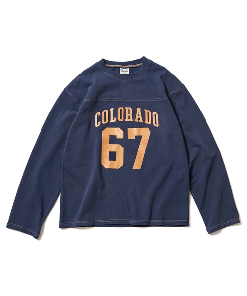 POWER TO THE PEOPLE（パワートゥーザピープル）の「ナンバリング フットボールロンT（Tシャツ/カットソー・メンズ・ワイン/ライトグレー/ネイビー・M/L）」の3枚目の写真