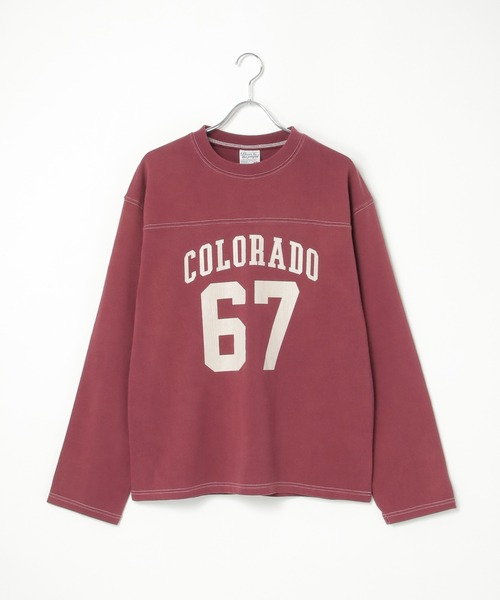 POWER TO THE PEOPLE（パワートゥーザピープル）の「ナンバリング フットボールロンT（Tシャツ/カットソー・メンズ・ワイン/ライトグレー/ネイビー・M/L）」の12枚目の写真