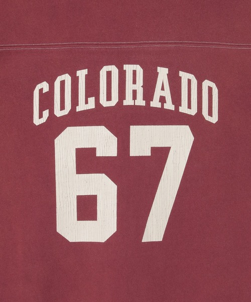 POWER TO THE PEOPLE（パワートゥーザピープル）の「ナンバリング フットボールロンT（Tシャツ/カットソー・メンズ・ワイン/ライトグレー/ネイビー・M/L）」の5枚目の写真