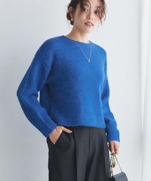 クルーネッククロップドニット