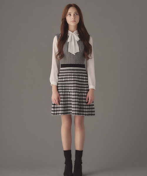 emiriawiz（エミリアウィズ）の「Houndstooth Knit Dress（ワンピース・レディース・ブラック・SMALL/MEDIUM）」の10枚目の写真