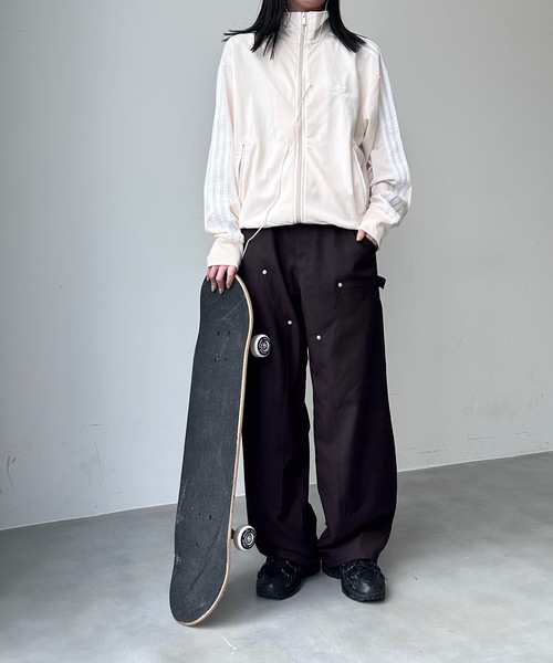 UNDERSTATEMENTs（アンダーステイトメント）の「【ユニセックス】ダブルニーペインターストレートワイドスラックス（スラックス・メンズ・ブラック系その他/グレー・SMALL/LARGE/MEDIUM）」の18枚目の写真