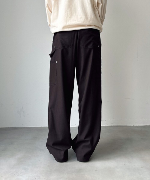 UNDERSTATEMENTs（アンダーステイトメント）の「【ユニセックス】ダブルニーペインターストレートワイドスラックス（スラックス・メンズ・ブラック系その他/グレー・SMALL/LARGE/MEDIUM）」の12枚目の写真