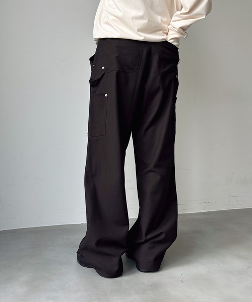 UNDERSTATEMENTs（アンダーステイトメント）の「【ユニセックス】ダブルニーペインターストレートワイドスラックス（スラックス・メンズ・ブラック系その他/グレー・SMALL/LARGE/MEDIUM）」の14枚目の写真