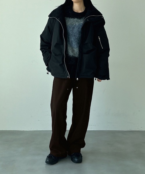 UNDERSTATEMENTs（アンダーステイトメント）の「【ユニセックス】ダブルニーペインターストレートワイドスラックス（スラックス・メンズ・ブラック系その他/グレー・SMALL/LARGE/MEDIUM）」の20枚目の写真