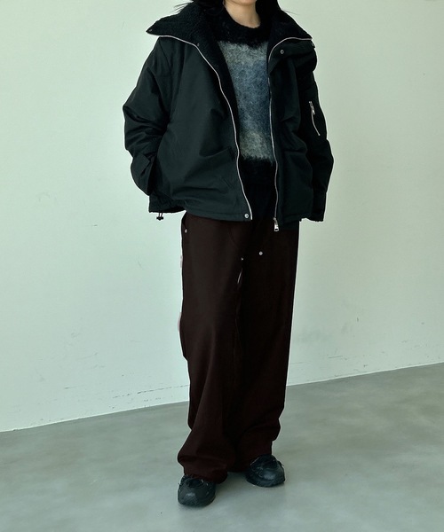 UNDERSTATEMENTs（アンダーステイトメント）の「【ユニセックス】ダブルニーペインターストレートワイドスラックス（スラックス・メンズ・ブラック系その他/グレー・SMALL/LARGE/MEDIUM）」の21枚目の写真