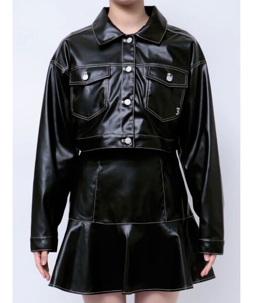 【冬バーゲン★】 jouetie（ジュエティ）の「マルチWAYフェイクレザーセットアップ ジャケット・アウター