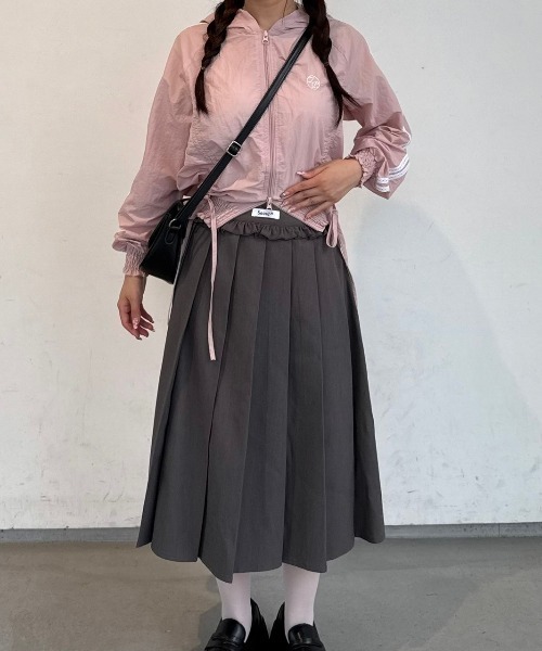 nemne store(ネンネストア)の「【Sepup】ウェストフリルプリーツミディスカート(スカート・レディース・ブラック/グレー・SMALL/MEDIUM)」の12枚目の写真
