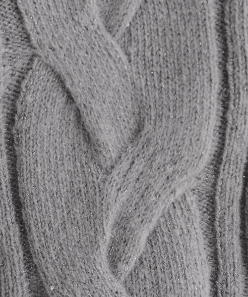 index（インデックス）の「◆《美人百花掲載》スパンコールケーブルニット【洗濯機洗い可】（ニット/セーター・レディース・アイボリー系5/ライトグレー系5/チャコール/ピンク系1・00）」の12枚目の写真