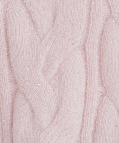 index（インデックス）の「◆《美人百花掲載》スパンコールケーブルニット【洗濯機洗い可】（ニット/セーター・レディース・アイボリー系5/ライトグレー系5/チャコール/ピンク系1・00）」の16枚目の写真