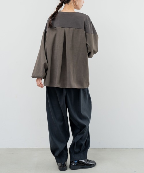 refinedworks（リファインドワークス）の「【refinedworks】リファインドワークスで人気のエッグパンツをリニューアル！（その他パンツ・レディース・ベージュ/チャコールグレー/カーキ・FREE）」の9枚目の写真