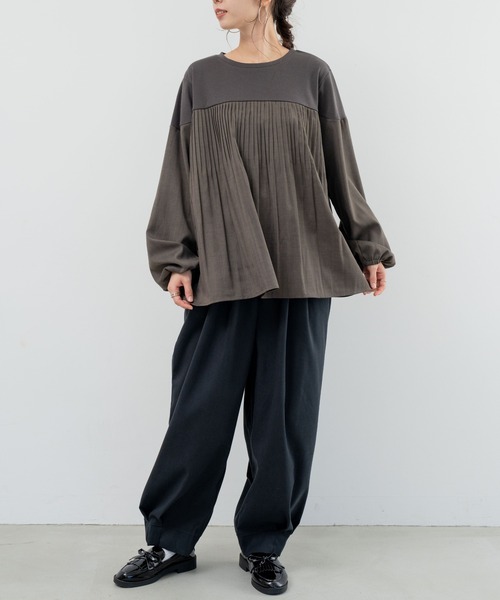 refinedworks（リファインドワークス）の「【refinedworks】リファインドワークスで人気のエッグパンツをリニューアル！（その他パンツ・レディース・ベージュ/チャコールグレー/カーキ・FREE）」の11枚目の写真