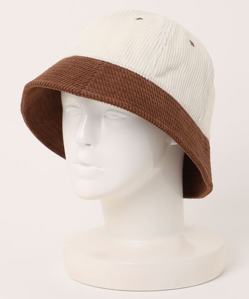Basiquenti(ベーシックエンティ)の「【Basiquenti】2tone Corduroy Crew Hat(ツートーンコーデュロイクルーハット)BCS-K31891(ハット・メンズ・ブラウン/オリーブ/ブラック/ネイビー・FREE)」の2枚目の写真