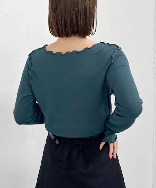 archives(アルシーヴ)の「アウトメロークルーネックカットプルオーバー(Tシャツ/カットソー・レディース・ブラック/オフホワイト/ワインレッド/ダークブルー・MEDIUM)」の14枚目の写真