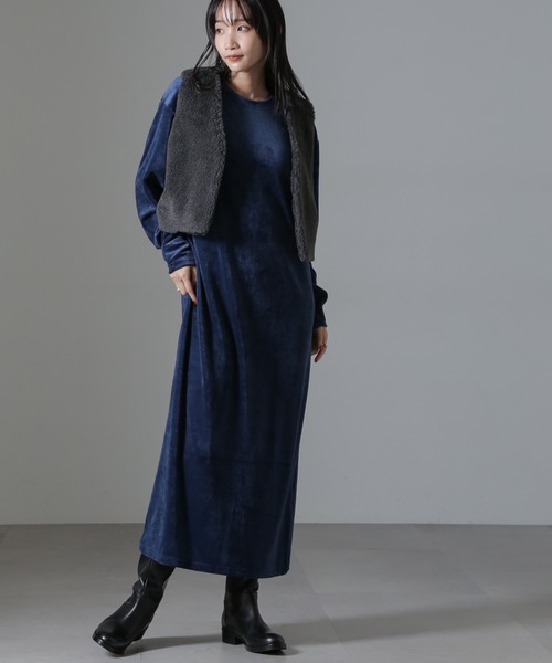 NANO universe（ナノユニバース）の「ライトボアクロップドジレ（ベスト・レディース・ブラック/グレー/アイボリー・FREE）」の17枚目の写真