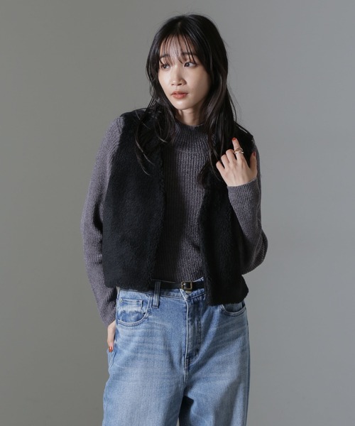 セール】ライトボアクロップドジレ（ベスト）｜NANO universe（ナノ