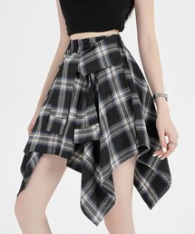 sevens | 【sevens】シャツ風チェックミニスカート(スカート)