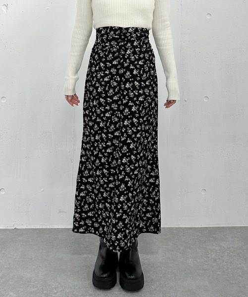 archives（アルシーヴ）の「単色花柄ギャザーナロースカート（スカート・レディース・オフホワイト/ブラック・MEDIUM）」の15枚目の写真