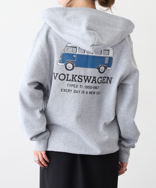 Volkswagen(フォルクスワーゲン)の「VOLKS WAGEN スウェットフルジップパーカー(パーカー・レディース・ナチュラル/杢グレー/ネイビー・S/M/L/XL)」の18枚目の写真