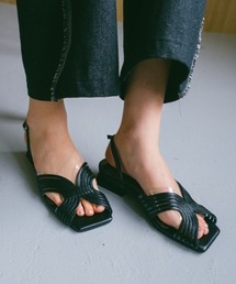 sahara | Curve Line Metallic Sandals(サンダル)