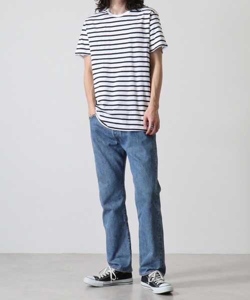 TRUSS(トラス)の「TRUSS ナローボーダーTシャツ(Tシャツ/カットソー・メンズ・ホワイト×ネイビー/ホワイト×ブラック/ホワイト×グレー・XL/L/XS/S/M)」の20枚目の写真