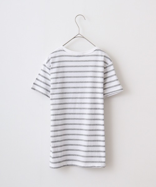 TRUSS(トラス)の「TRUSS ナローボーダーTシャツ(Tシャツ/カットソー・メンズ・ホワイト×ネイビー/ホワイト×ブラック/ホワイト×グレー・XL/L/XS/S/M)」の6枚目の写真