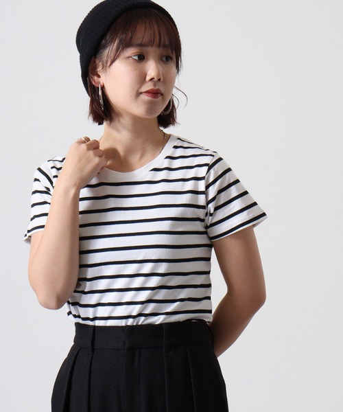 TRUSS(トラス)の「TRUSS ナローボーダーTシャツ(Tシャツ/カットソー・メンズ・ホワイト×ネイビー/ホワイト×ブラック/ホワイト×グレー・XL/L/XS/S/M)」の8枚目の写真