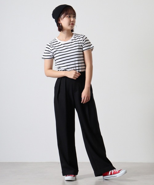 TRUSS(トラス)の「TRUSS ナローボーダーTシャツ(Tシャツ/カットソー・メンズ・ホワイト×ネイビー/ホワイト×ブラック/ホワイト×グレー・XL/L/XS/S/M)」の10枚目の写真