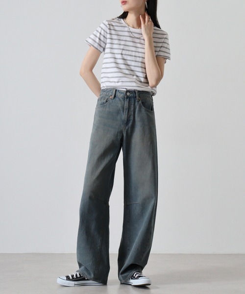 TRUSS(トラス)の「TRUSS ナローボーダーTシャツ(Tシャツ/カットソー・メンズ・ホワイト×ネイビー/ホワイト×ブラック/ホワイト×グレー・XL/L/XS/S/M)」の17枚目の写真