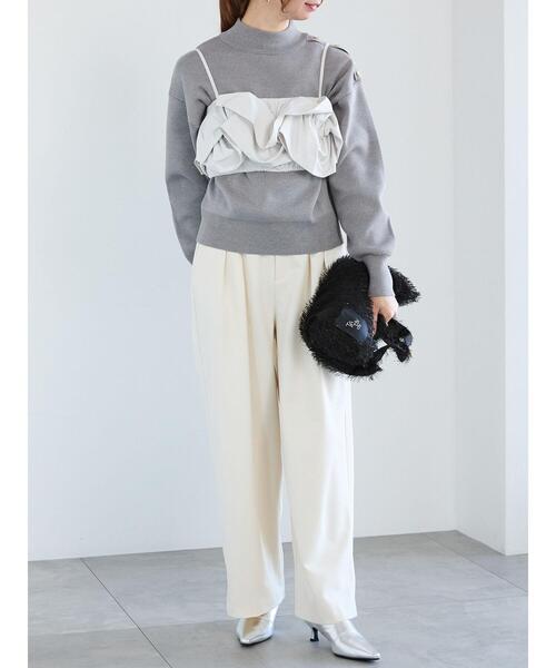 nokcha アシンメトリーワイドパンツ セール】アシンメトリーベルトタックワイドパンツ（その他パンツ