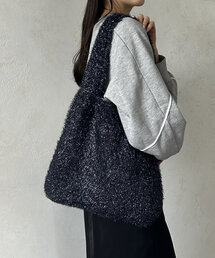 メタリックフェザーバッグ