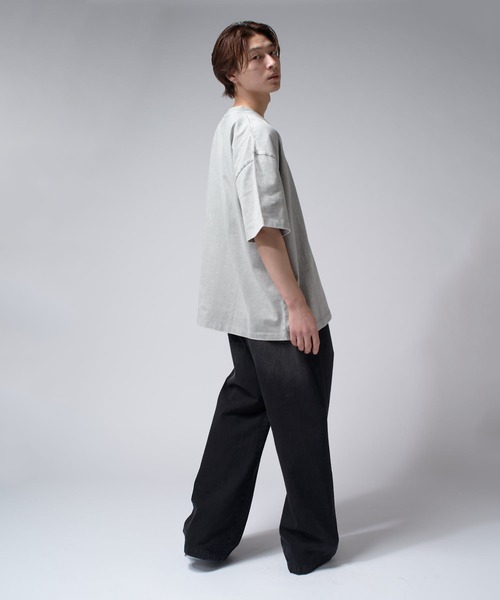 Lui's(ルイス)の「パウダーブリーチBIG Tシャツ(Tシャツ/カットソー・メンズ・ライトグレー/ブラック・FREE)」の8枚目の写真