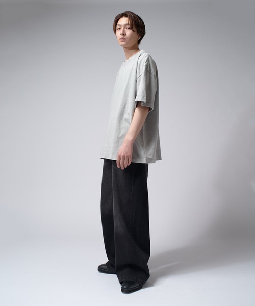 Lui's(ルイス)の「パウダーブリーチBIG Tシャツ(Tシャツ/カットソー・メンズ・ライトグレー/ブラック・FREE)」の7枚目の写真