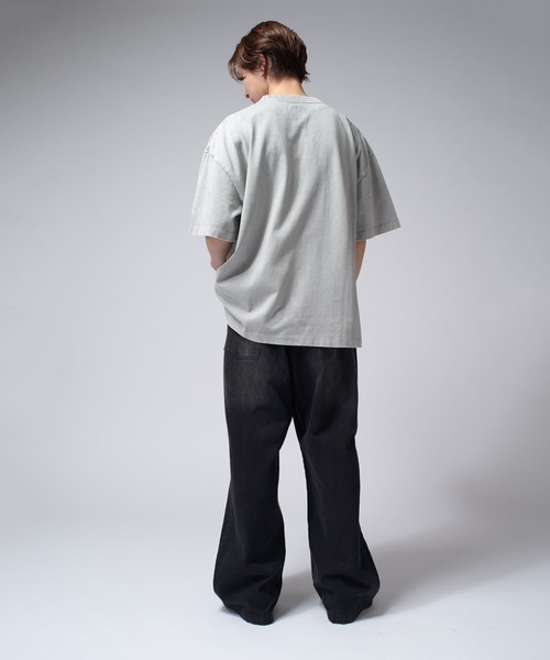 Lui's(ルイス)の「パウダーブリーチBIG Tシャツ(Tシャツ/カットソー・メンズ・ライトグレー/ブラック・FREE)」の9枚目の写真