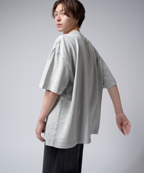 Lui's(ルイス)の「パウダーブリーチBIG Tシャツ(Tシャツ/カットソー・メンズ・ライトグレー/ブラック・FREE)」の14枚目の写真