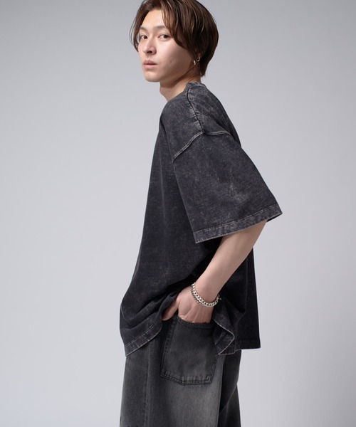 Lui's(ルイス)の「パウダーブリーチBIG Tシャツ(Tシャツ/カットソー・メンズ・ライトグレー/ブラック・FREE)」の12枚目の写真
