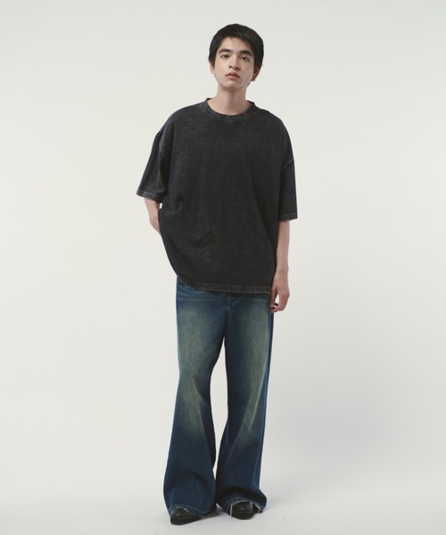 Lui's(ルイス)の「パウダーブリーチBIG Tシャツ(Tシャツ/カットソー・メンズ・ライトグレー/ブラック・FREE)」の22枚目の写真