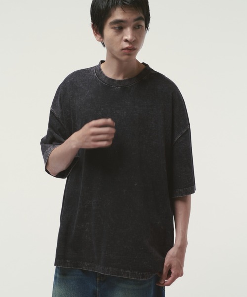 Lui's(ルイス)の「パウダーブリーチBIG Tシャツ(Tシャツ/カットソー・メンズ・ライトグレー/ブラック・FREE)」の18枚目の写真