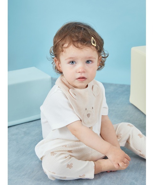 gelato pique（ジェラートピケ）の「【BABY】ベアスタイ（スタイ/よだれかけ・キッズ・ピンク/ベージュ/ブルー・FREE）」の10枚目の写真