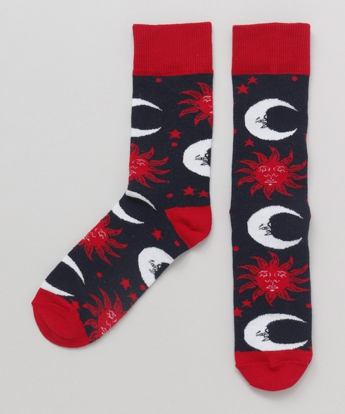 チャイハネ（チャイハネ）の「【チャイハネ】ネイチャーミドルソックス23～25cm（ソックス/靴下・レディース・ブラック/カーキ/オリーブ/ネイビー/パープル/イエロー/レッド/ホワイト・FREE）」の8枚目の写真